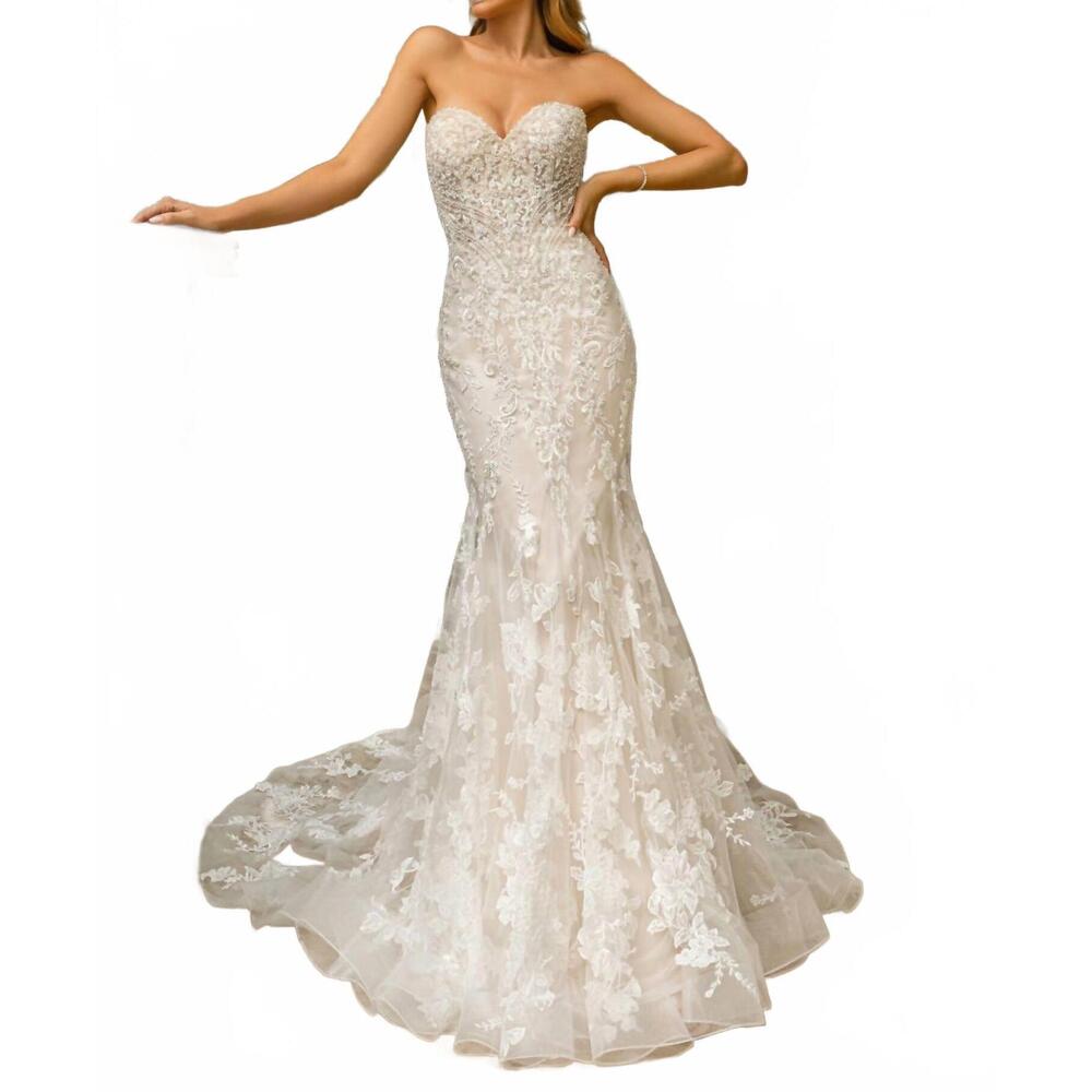 NEW KITTY CHEN COUTURE zander fit and flare gown in ivory